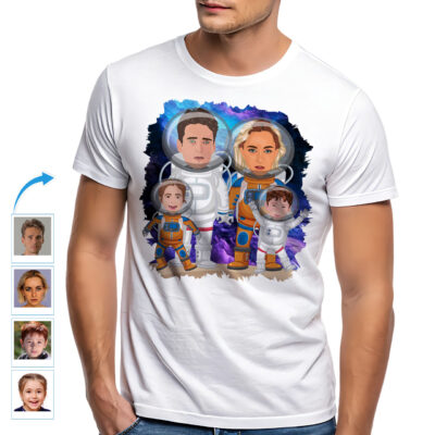 Custom Astronaut Family Shirt – Personalized Space-Themed Gift for New Parents Family www.customywear.com