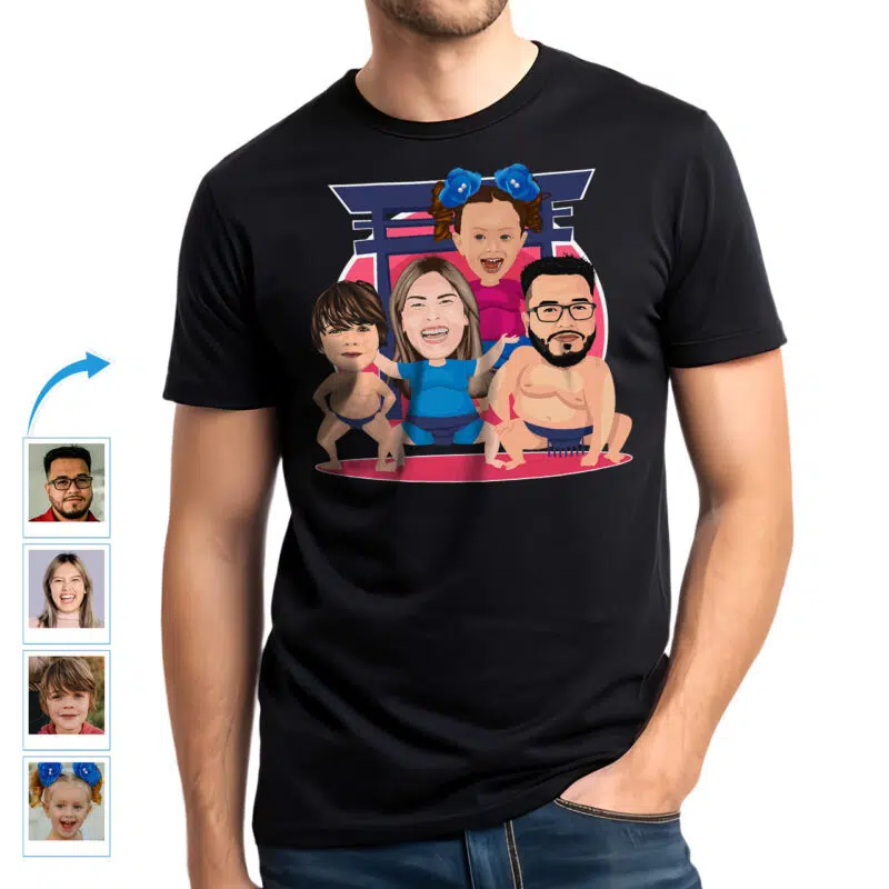 Förvandla ditt familjefoto till anpassad Sumo Family Tee | Japansk Harajuku skjorta Anpassade presenter - Sumo www.customywear.com 10