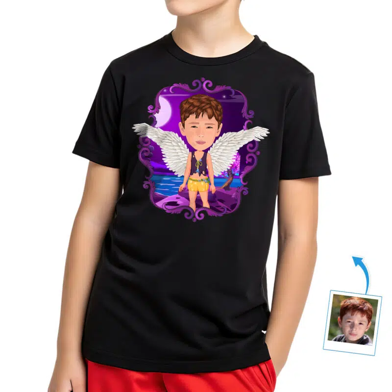 Maglietta personalizzata Angel Boy Airy | Maglietta personalizzata con ali fantasy T-shirt da bambino www.customywear.com 27
