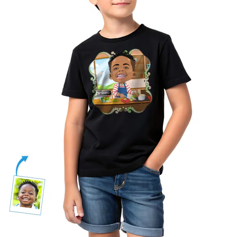 Custom Boy Cooking Shirt – Personalized Youth Chef Tee Boy's T-shirts www.customywear.com 27