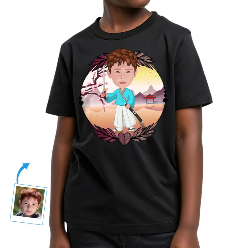 Custom Japanese Boy Shirt | Personalized Japan Travel Samurai Tee Boy's T-shirts www.customywear.com 27
