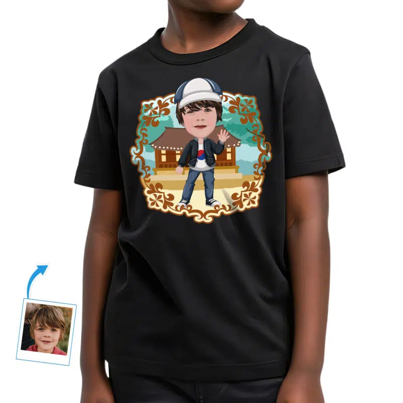 Maglietta personalizzata per ragazzi coreani | Maglietta personalizzata per il tour della Corea per gli amanti dei viaggi T-shirt da bambino www.customywear.com 27