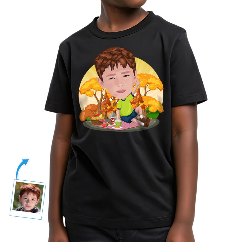 Camiseta personalizada para niño de picnic | Camiseta personalizada para fiesta en el jardín al aire libre para jóvenes Camisetas para niño www.customywear.com 27