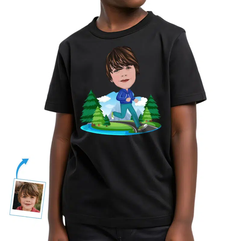 Alimentez la passion de votre jeune champion avec notre t-shirt Runner Boy T-shirts pour garçons www.customywear.com 27