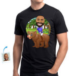 Custom Mens Bear Riding Shirt | Personalized Funny Gift Animal Lovers www.customywear.com 28