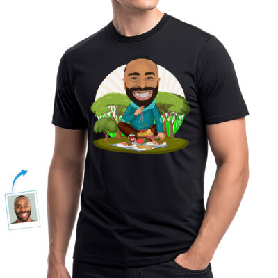 Transform Your Photo into a Personalized Solo Picnic Custom T-Shirt T-shirts For Men www.customywear.com