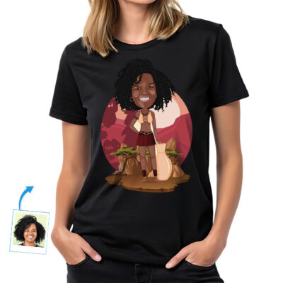 Custom African Woman Shirt | Personalized Black Girl Desert Tee T-shirts for Women www.customywear.com