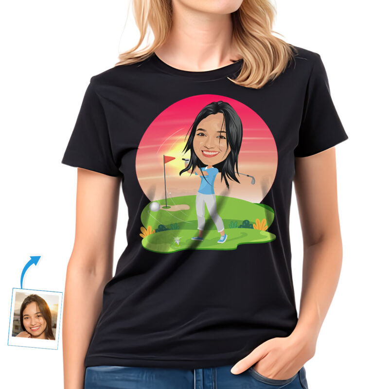 T-shirt de golf personnalisé pour femme – T-shirt de golf personnalisé Cadeaux personnalisés - Joueurs de golf www.customywear.com 27