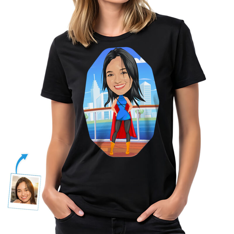 Egyedi női szuperhős képregény ing – személyre szabott hősi póló Egyedi ajándékok – Eredeti szuperhős www.customywear.com 27
