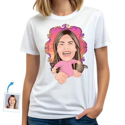 Custom Baby Girl Gift T-Shirt | Personalized Gender Reveal Tee T-shirts for Women www.customywear.com