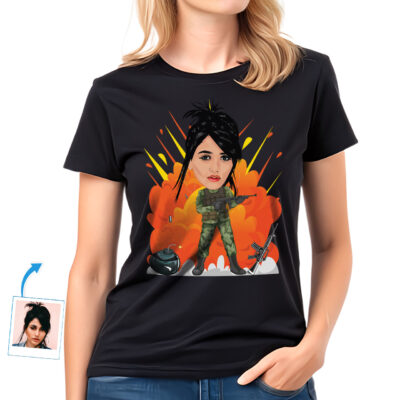 Personalized Army Soldier T-Shirt – Transform Your Photo into Custom Military Tee T-shirts for Women www.customywear.com