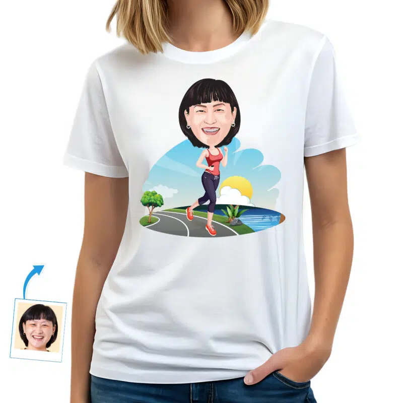 Personalizowana damska koszulka do biegania | Spersonalizowana koszulka do biegania Prezenty spersonalizowane - bieganie i jogging www.customywear.com 27