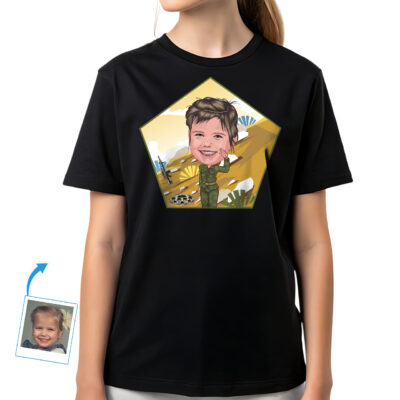 Custom Army Girl Military Shirt | Personalized Leader Youth Soldier Tee Girl's T-shirts www.customywear.com