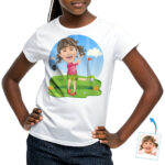 Custom Golf Lover T-Shirt | Foto til personlig sportstrøje Skræddersyede gaver - golfspillere www.customywear.com 28