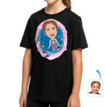 T-shirt personnalisé pour jeune fille sirène | T-shirt personnalisé aventure sous-marine Cadeaux personnalisés - Sirène www.customywear.com 28