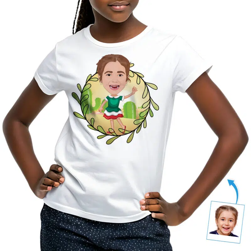 Premeňte svoju fotografiu na vlastnú mládežnícku mexickú košeľu | Prispôsobené tradičné tričko Krajina www.customywear.com 27