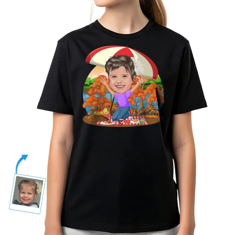 Un día en el jardín: ¡Camiseta personalizada para chica de picnic en solitario! Regalos personalizados - Picnic www.customywear.com 27