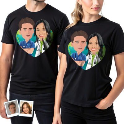 Custom Nurse Couples Shirts – Personalized Nursing School Gift T-shirts for Couple www.customywear.com