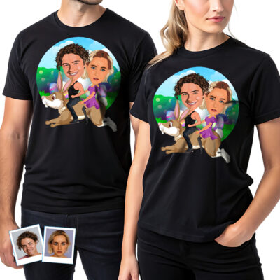 Custom Easter Couples T-Shirt – Personalized Bunny Love Tees T-shirts for Couple www.customywear.com
