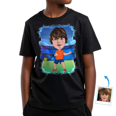 Egyedi teniszező fiú ing – személyre szabott gyerekpólók, fiúk pólók www.customywear.com
