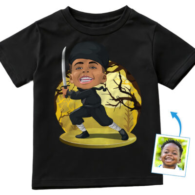 Transform Your Kid’s Photo into a Custom Boys Ninja T-Shirt – Ask Me About My Ninja Disguise Shirt Boy's T-shirts www.customywear.com 2