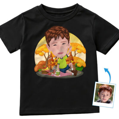 Custom Picnic Boy Shirt | Personalized Youth Outdoor Garden Party Tee Boy's T-shirts www.customywear.com 2