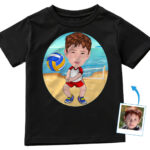 Custom Beach Volleyball Youth T-Shirt – Personalized Kid’s Volleyball Tee Boy's T-shirts www.customywear.com 29