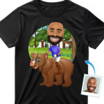 Custom Mens Bear Riding Shirt | Personalized Funny Gift Animal Lovers www.customywear.com 29