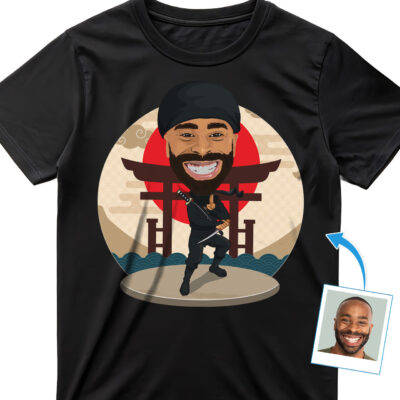 Custom Ninja Warrior Man Shirt | Personalized Japanese Fight Tee T-shirts For Men www.customywear.com 2