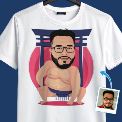 Personalized Sumo Wrestler T-Shirt | Custom Funny Sumo Tee | Unique Gift Idea T-shirts For Men www.customywear.com 2