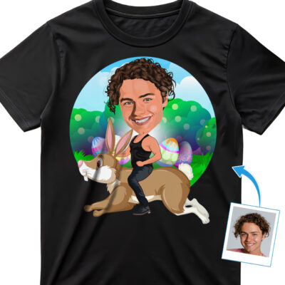 Ride the Easter Bunny: Personalized Custom T-Shirt T-shirts For Men www.customywear.com 2