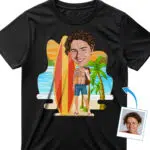 Zachyťte vlny s našou vlastnou sexi košeľou pre surfistov Darčeky na mieru – Surfová doska www.customywear.com 29