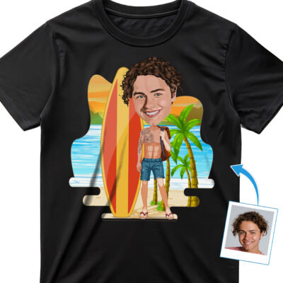 Catch Some Waves with Our Custom Sexy Surfer Man Shirt T-shirts For Men www.customywear.com 2
