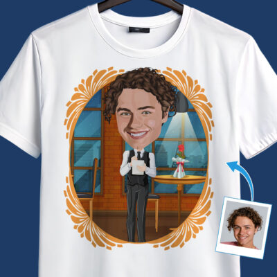 Custom Waiter Shirt | Personalized Bartender, Server, and Barista Tee T-shirts For Men www.customywear.com 2