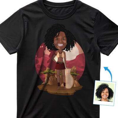 Custom African Woman Shirt | Personalized Black Girl Desert Tee T-shirts for Women www.customywear.com 2