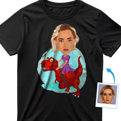 Custom Dinosaur Shirt for Women – Personalized Girly Dinosaur Tee T-shirts for Women www.customywear.com 2