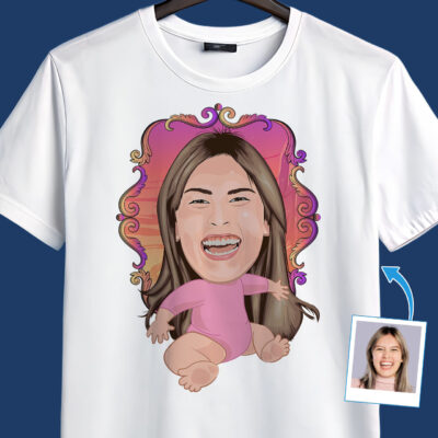 Custom Baby Girl Gift T-Shirt | Personalized Gender Reveal Tee T-shirts for Women www.customywear.com 2