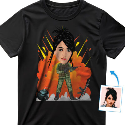 Personalized Army Soldier T-Shirt – Transform Your Photo into Custom Military Tee T-shirts for Women www.customywear.com 2