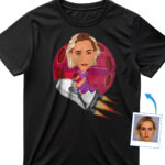 Camiseta personalizada de aventura espacial: transforma tu foto en una camiseta personalizada de cohete Regalos personalizados - Cohete www.customywear.com 29