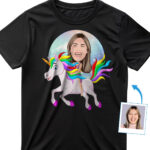Camiseta personalizada de unicornio para mujer | Camiseta mágica personalizada para todas las edades Regalos personalizados - Unicornio www.customywear.com 29