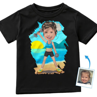 Personalized Gym Leader Workout Tee | Custom Fitness Shirt for girls Girl's T-shirts www.customywear.com 2