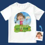 Custom Golf Lover T-Shirt | Foto til personlig sportstrøje Skræddersyede gaver - golfspillere www.customywear.com 29