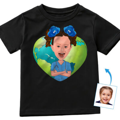 Custom Nurse Girl Healthcare Shirt | Personalized Youth Tee Girl's T-shirts www.customywear.com 2