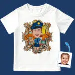Kohandatud politseitüdruku särk – isikupärastatud noorte särk teie fotoga Kohandatud kingitused – politseiametnik www.customywear.com 29