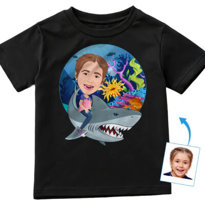 Custom Baby Shark Shirt | Personalized Whale Shark Youth Tee Girl's T-shirts www.customywear.com 2