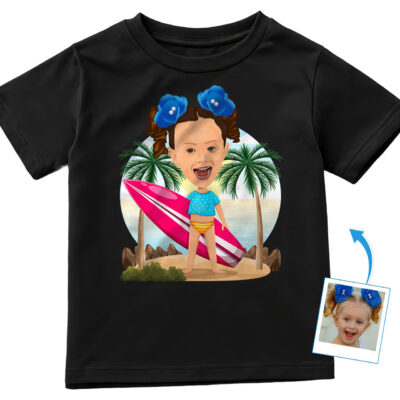 Custom Surfer Girl Youth Tee Girl's T-shirts www.customywear.com 2