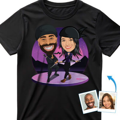 Custom Ninja Couples Shirt | Personalized Unisex Tee | Cute Couples Gift T-shirts for Couple www.customywear.com 2