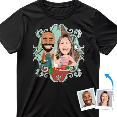Custom Couples Cooking Shirt – Personalized Kitchen Duo Tee for Parents T-shirts for Couple www.customywear.com 2