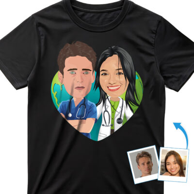 Custom Nurse Couples Shirts – Personalized Nursing School Gift T-shirts for Couple www.customywear.com 2