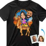 Spersonalizowana koszulka dla par Camel Ride – spersonalizowana koszulka z motywem zwierzęcia pustynnego, najlepszy przyjaciel i prezent dla pary Miłośnicy zwierząt www.customywear.com 29